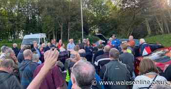 Go-slow protesters gather at the Senedd after taking to roads across Wales against 20mph default speed limit