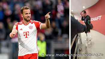 Kanes Plastiktüten-Abgang sorgt in den Arena-Katakomben für Lacher