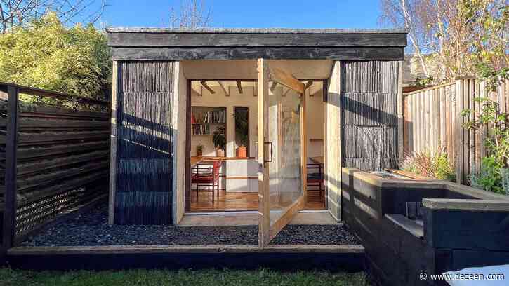Stacks of reclaimed slate form facade of The Garden Retreat
