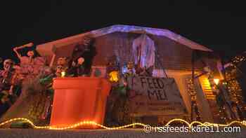 'Mr. Halloween' aims to scare up 1,000 pounds of food donations with Farmington display