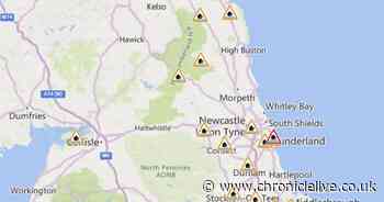 All 15 flood alerts and warnings in place for the North East after heavy rain