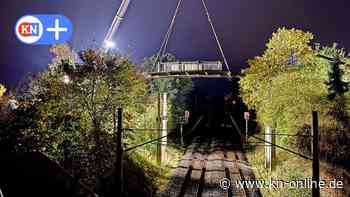 Fußgängerbrücke in Wattenbek: Abbau in mitten der Nacht