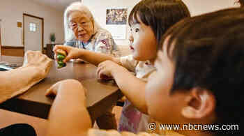 Toddlers are put to work spreading cheer at Japanese nursing home
