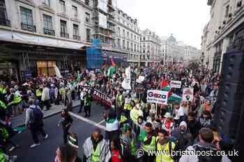Live: Thousands march through Bristol to call for end to Israel attack on Gaza