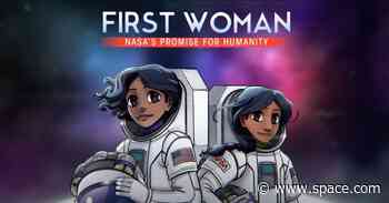 Astronaut Callie Rodriguez helps deploy a lunar telescope in NASA's new online graphic novel