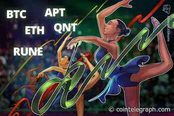 Bitcoin price hovers near $35K as ETH, APT, QNT and RUNE turn bullish