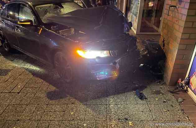 POL-WHV: Beim Linksabbiegen gegen Hauswand gefahren, hoher Sachschaden verursacht.