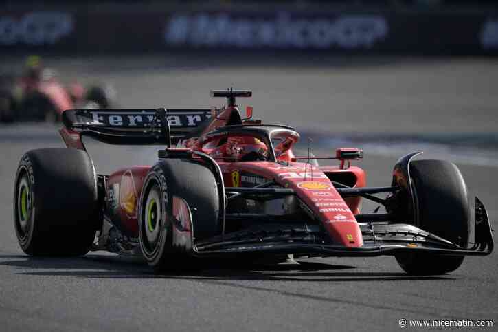 Le Monégasque Charles Leclerc sur le podium du Grand Prix du Mexique