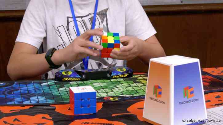 People across Canada test their strategy and speed at Rubik’s Cube competition in Airdrie