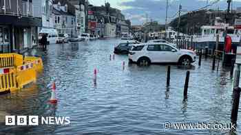 Coastal towns affected by flooding