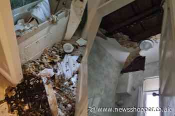 Bromley couple left shaken after bathroom ceiling collapses