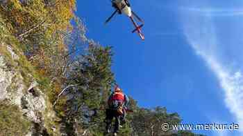 Allgäuer Bergwachtler üben bei Schwangau die Luftrettung