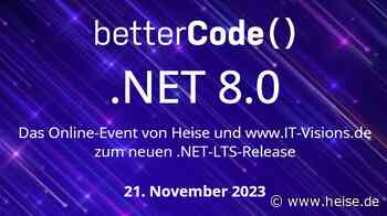 heise-Angebot: betterCode() .NET 8.0: Frühbucherrabatt um eine Woche verlängert