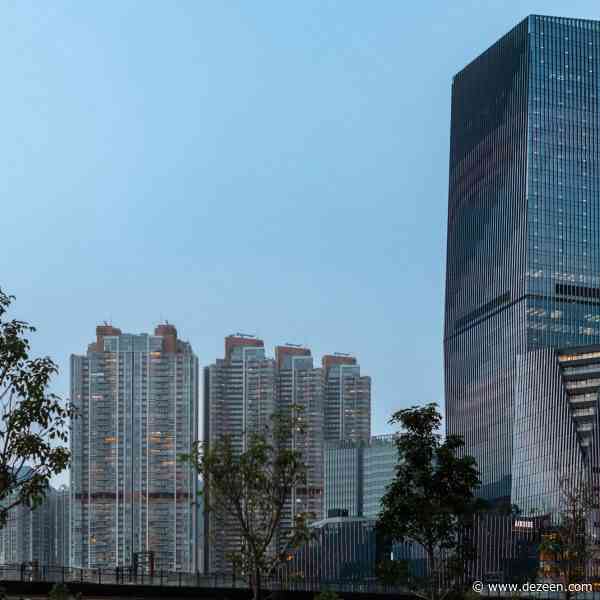 Snøhetta unveils chamfered skyscraper on site of former Hong Kong airport