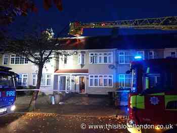 Primrose Glen, Hornchurch house partly damaged by fire