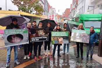 Lübbecke: Tierrechtsaktivisten nutzen Wurstmarkt für Protestaktion