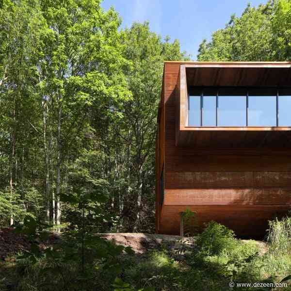 Omar Gandhi lifts Corten cube for cabin in Nova Scotia