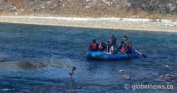 Low river levels result in concentrated trout spawning locations in Calgary