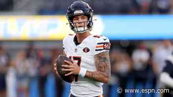 Bagent to start at QB for Bears against Saints