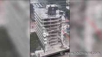 Demolition to resume after video shows debris falling from Brickell building