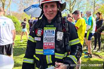 Feuerwehrläufer André Hauswerth sammelt  3195 Euro