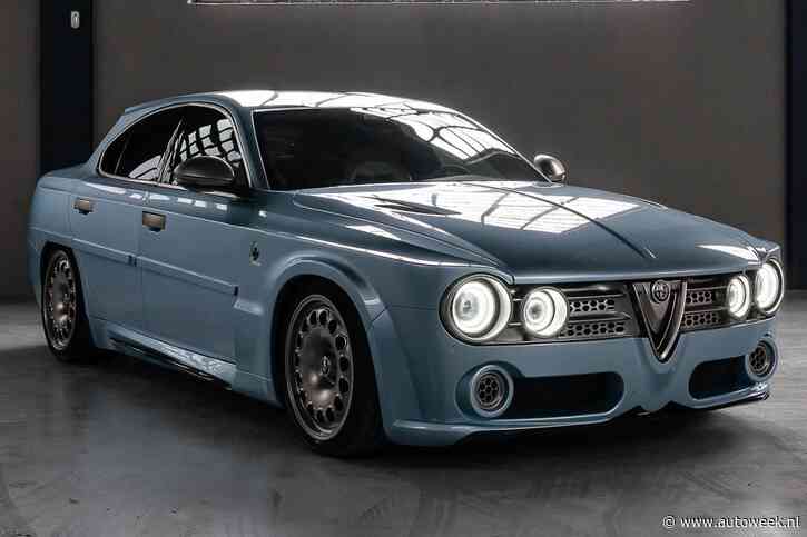 Alfa Romeo Giulia op bizarre wijze verkleed als voorvader