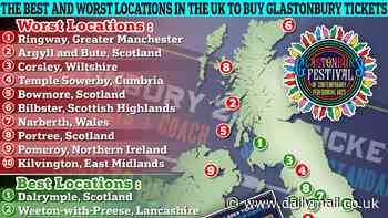 Revealed: The best and worst locations in the UK to buy Glastonbury tickets - so, how does your town stack up?