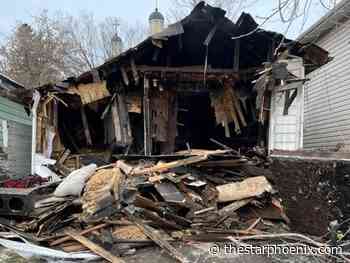 House destroyed, firefighters work to extinguish blaze in Pleasant Hill