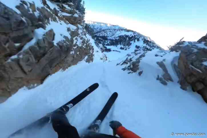 Skier Risks It All To Make Early Season Powder Turns