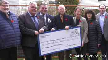 County of Simcoe presents million-dollar cheque to Stevenson Memorial Hospital for renovations