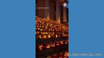 WATCH:  Hundreds of jack-o'-lanterns line steps of Kentucky's Transylvania University