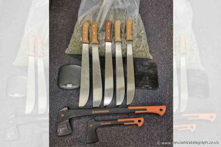 Weapons and cannabis seized following police raid in Burnley