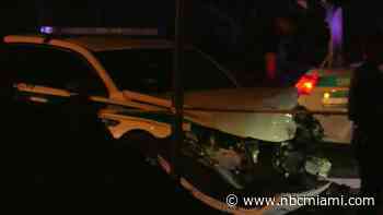 Man dies after high-speed chase ends in crash with Miami-Dade officer following alleged robbery
