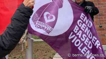 Orillia's purple scarves campaign draws attention to high femicide rates across Ontario