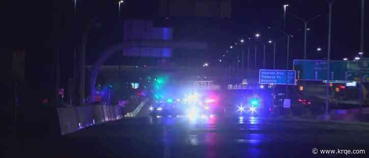 Suspect arrested after crash closed I-25 southbound at San Antonio Dr.