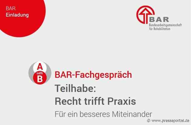 BAR-Fachgespräch "Teilhabe: Recht trifft Praxis" am 23. und 24. November