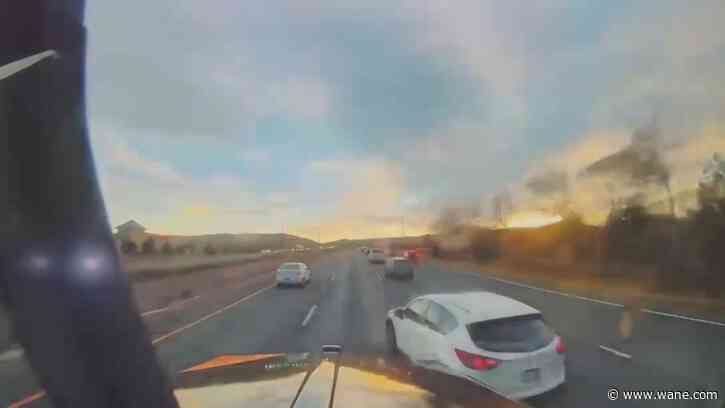 Truck driver's dash cam captures multi-vehicle crash on Colorado interstate