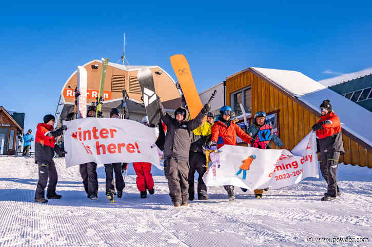 Ecstatic Skiers Line-Up For Opening Day At Keystone, CO