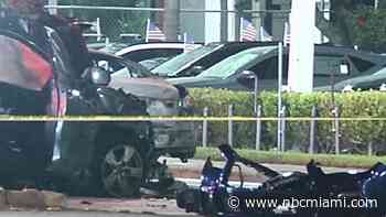 Driver killed, another hospitalized after Miami Gardens crash leaves car engulfed in flames