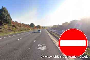 M20 closed between J8 and J9 due to Storm Ciaran
