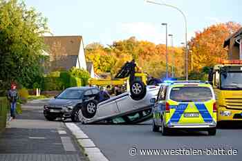 Rentner übersteht spektakulären Unfall in Herford nahezu unverletzt