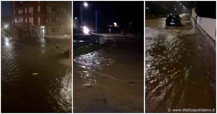 Nubifragio in Toscana, Ponsacco è sottacqua: le strade diventano fiumi. Allagamenti anche a Livorno – Le immagini