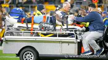 Titans WR Treylon Burks 'alert, moving,' Mike Vrabel says following scary injury Thursday night vs. Steelers