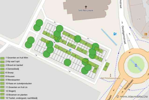 Zondagsmarkt verandert van opstelling