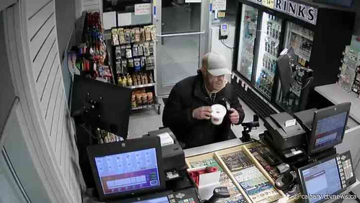 Caught on camera: Calgary poppy box stolen from Shawnessy gas station