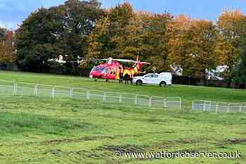 Air ambulance lands in Cassiobury Park after woman falls