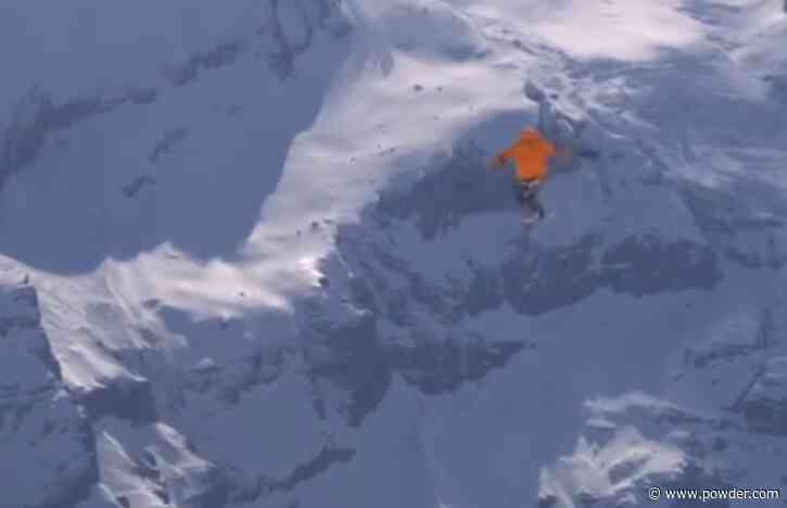 Adaptive Skier On Overshooting 70 Foot Jump- "Just Hold On"