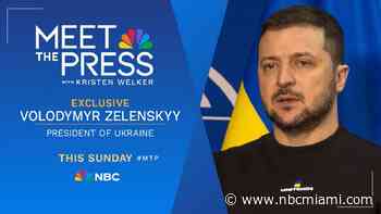 Meet the Press to air exclusive interview with Ukrainian President at special time on NBC6 Sunday