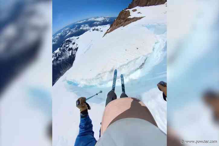 Skier Jumps Sketchy Crevasses In Glorious Spring Conditions