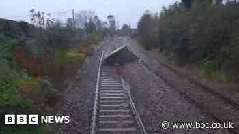 Falling trees, power cuts and a flying trampoline in Cornwall storm